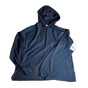NWT PJ Salvage Navy Waffle Knit Hoodie XL